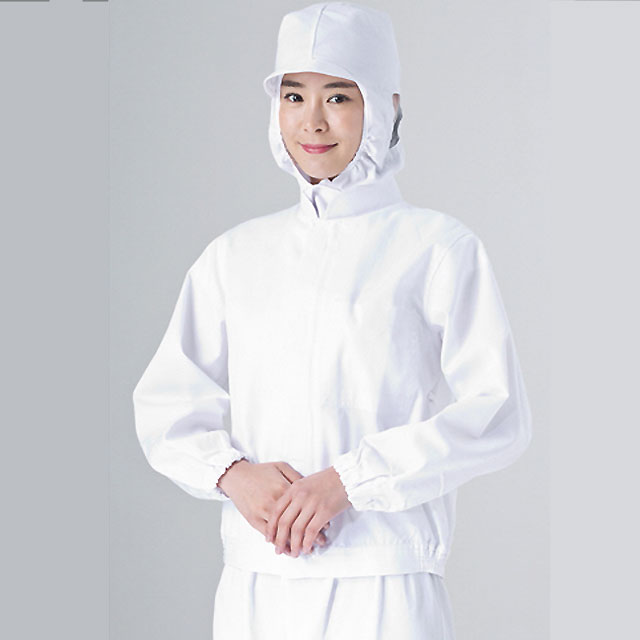 위생가운 20수(약간도톰한) 차이나지퍼 식품회사위생복 - 상세 이미지 2