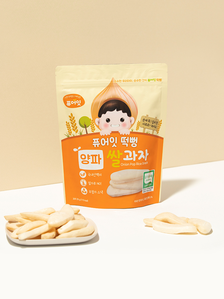 퓨어잇 떡뻥 유기농 양파 쌀과자 아이간식