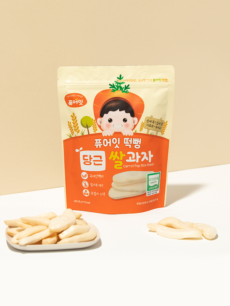 퓨어잇 떡뻥 유기농 당근 쌀과자 아이간식