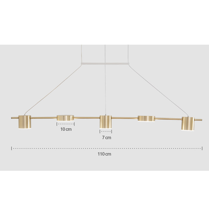 LED 폰트 5등 펜던트 조명 30W 식탁등 포인트조명 - 상세 이미지 4