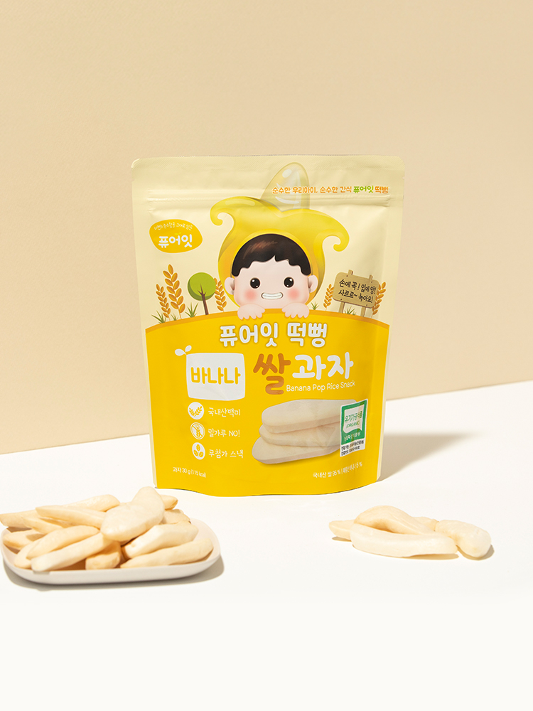 퓨어잇 떡뻥 유기농 바나나 쌀과자 아이간식