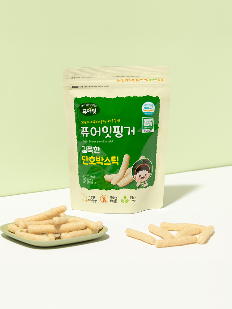 퓨어잇 핑거 유기농 아이과자 길쭉한 단호박스틱 간식