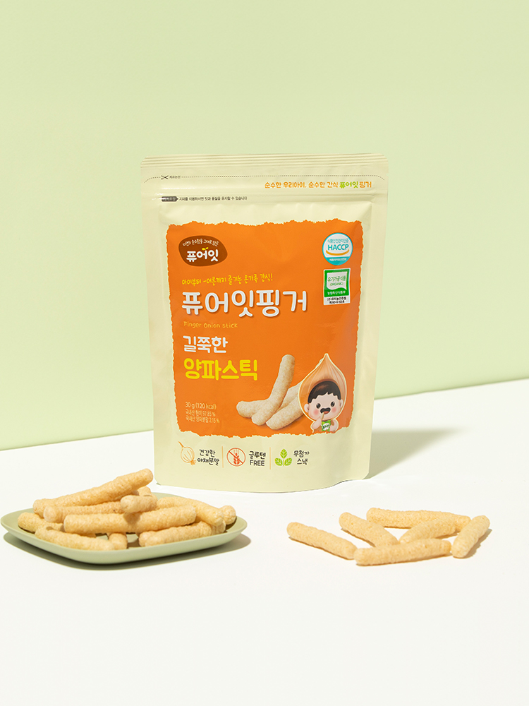 퓨어잇 핑거 유기농 아이과자 길쭉한 양파스틱 간식