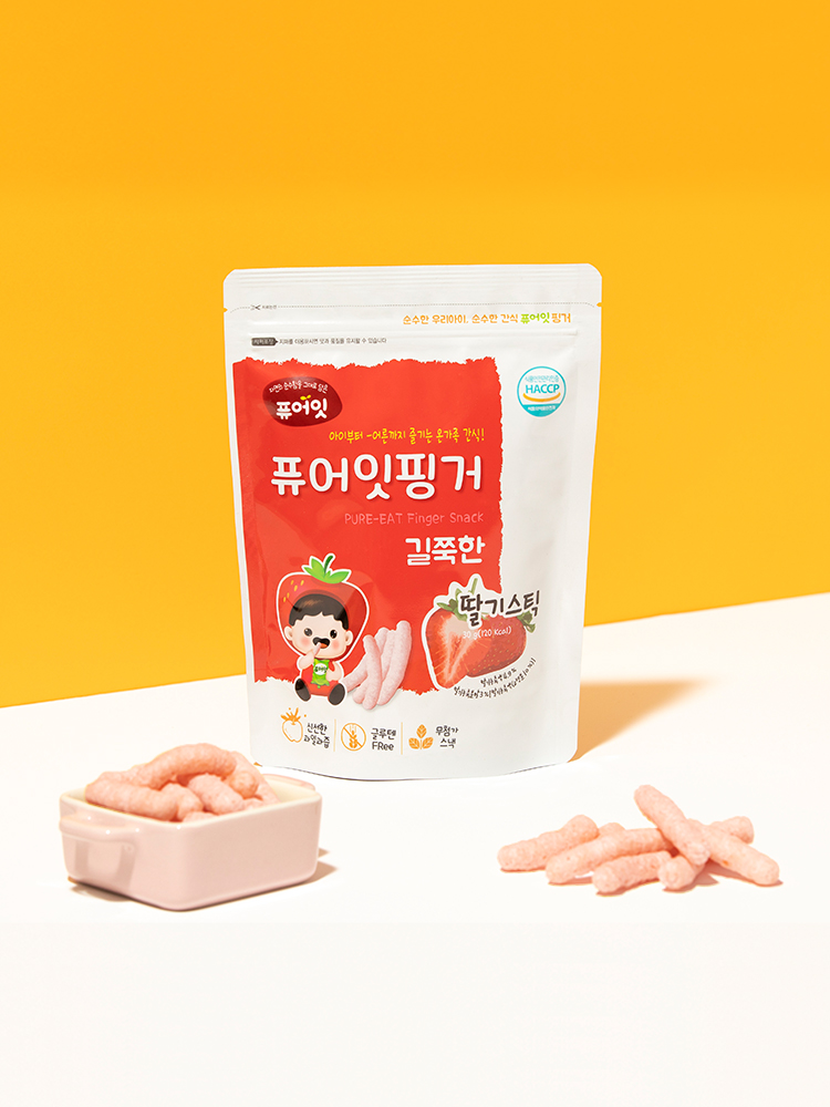 퓨어잇 핑거 길쭉한 딸기스틱 아이과자 간식