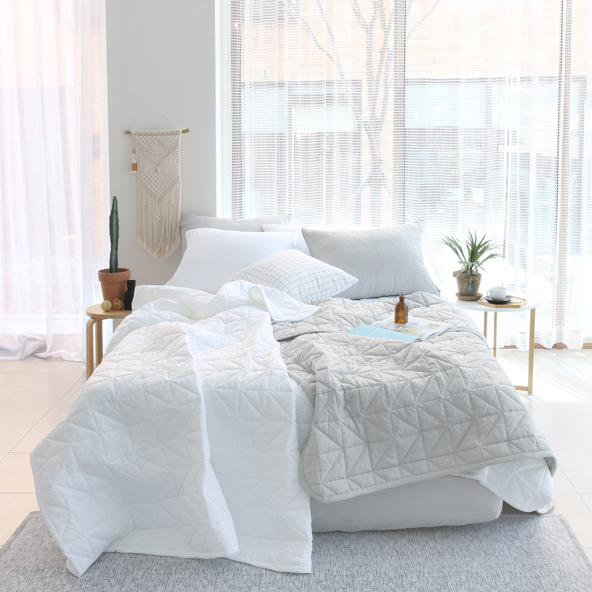 패밀리침대패드 알러지케어 크리즈 이불패드 스프레드 150x210