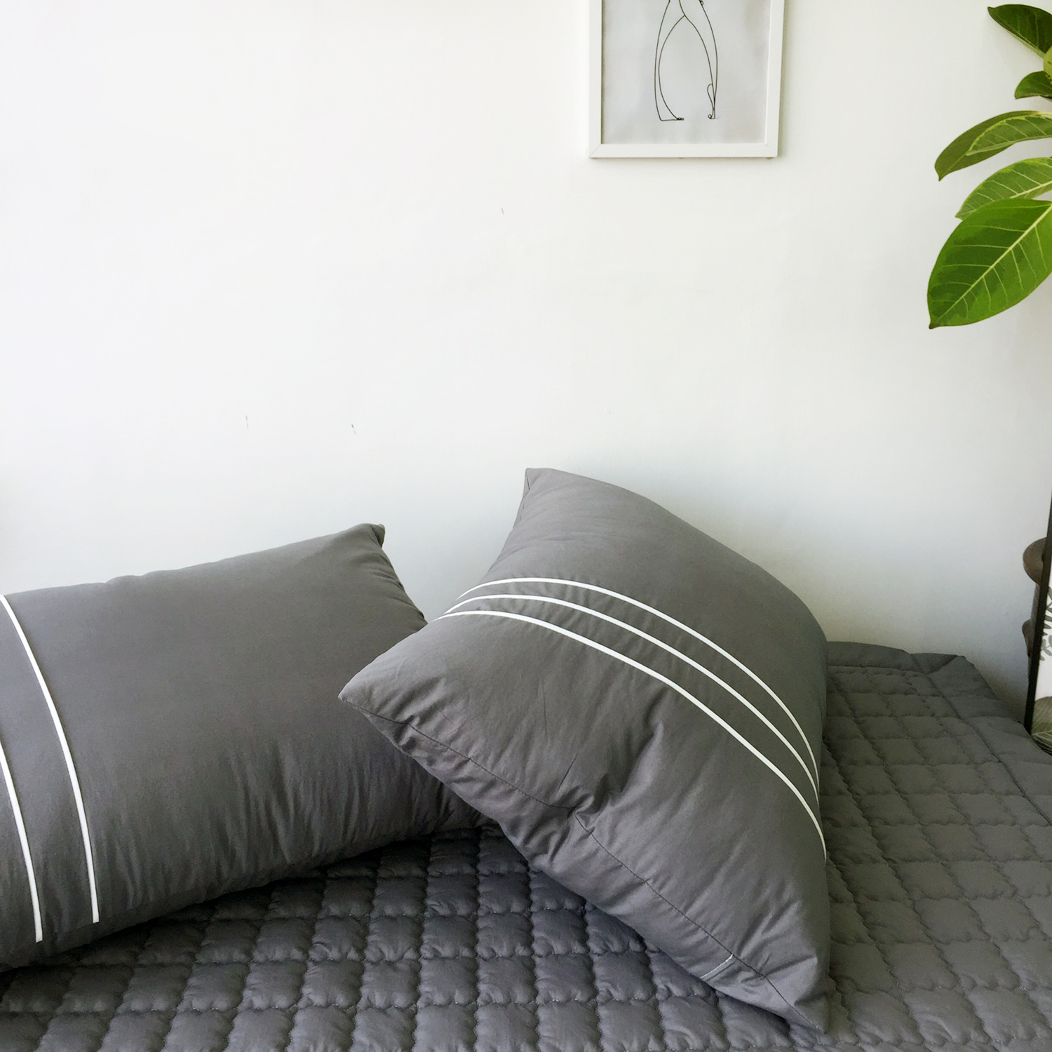 사각사각 라인 고밀도 먼지 없는 바이오워싱 호텔 침구 신혼 사계절 차렵 이불 S/SS