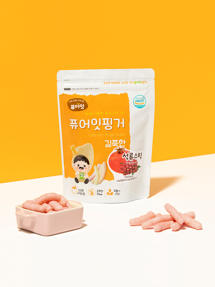 퓨어잇 핑거 길쭉한 석류스틱 아이과자 간식 - 상품 이미지