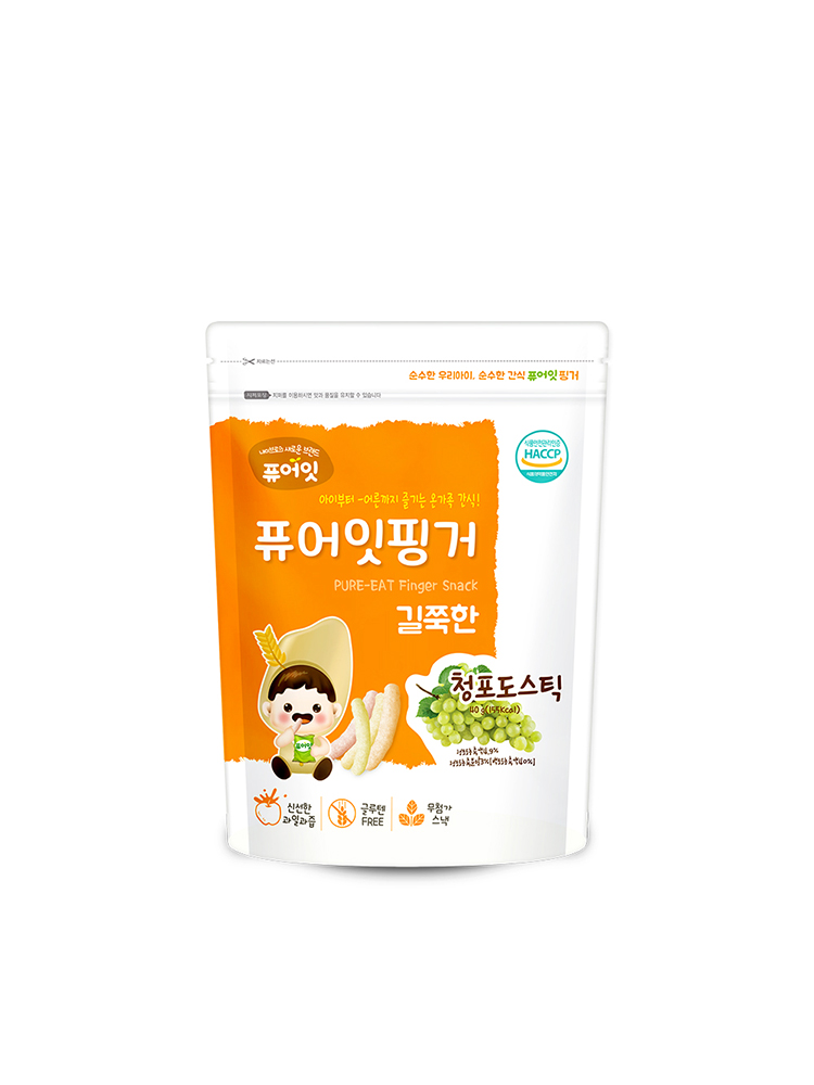 퓨어잇 핑거 길쭉한 청포도스틱 아이과자 간식 - 상세 이미지 3