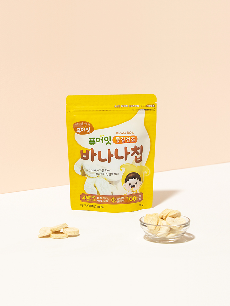 퓨어잇 동결건조 바나나칩 아이과자 과일100% 간식