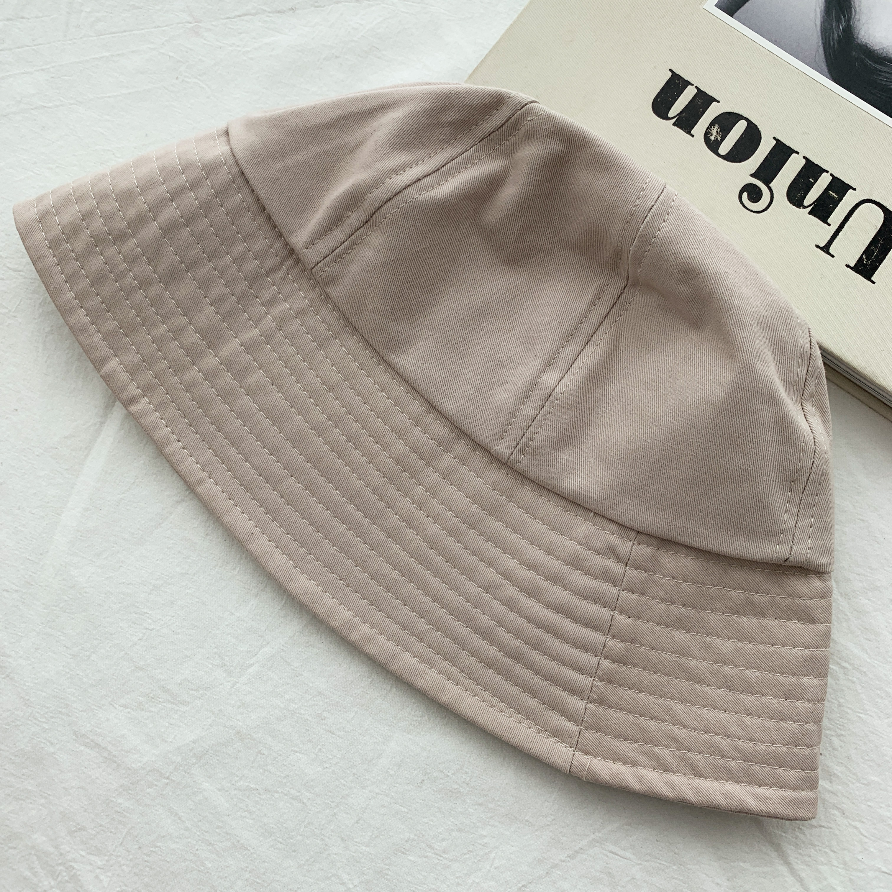 [당일출고!!/1+1] 캐주얼 둥근 버킷햇 벙거지 코튼 챙 벙거지 모자 3color 상세 이미지 19