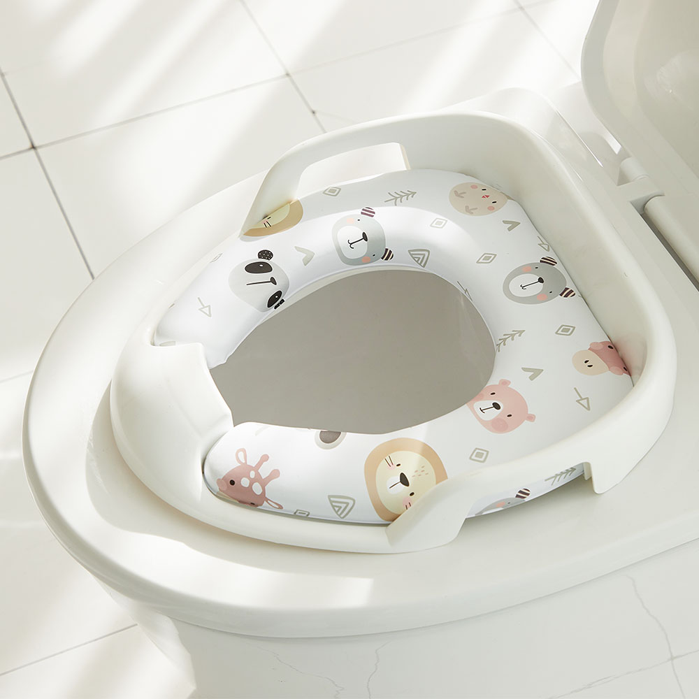 아가드 유아 변기 커버 손잡이형 프렌즈 아이보리 아기 변기 시트 손잡이 국민 비데 배변훈련