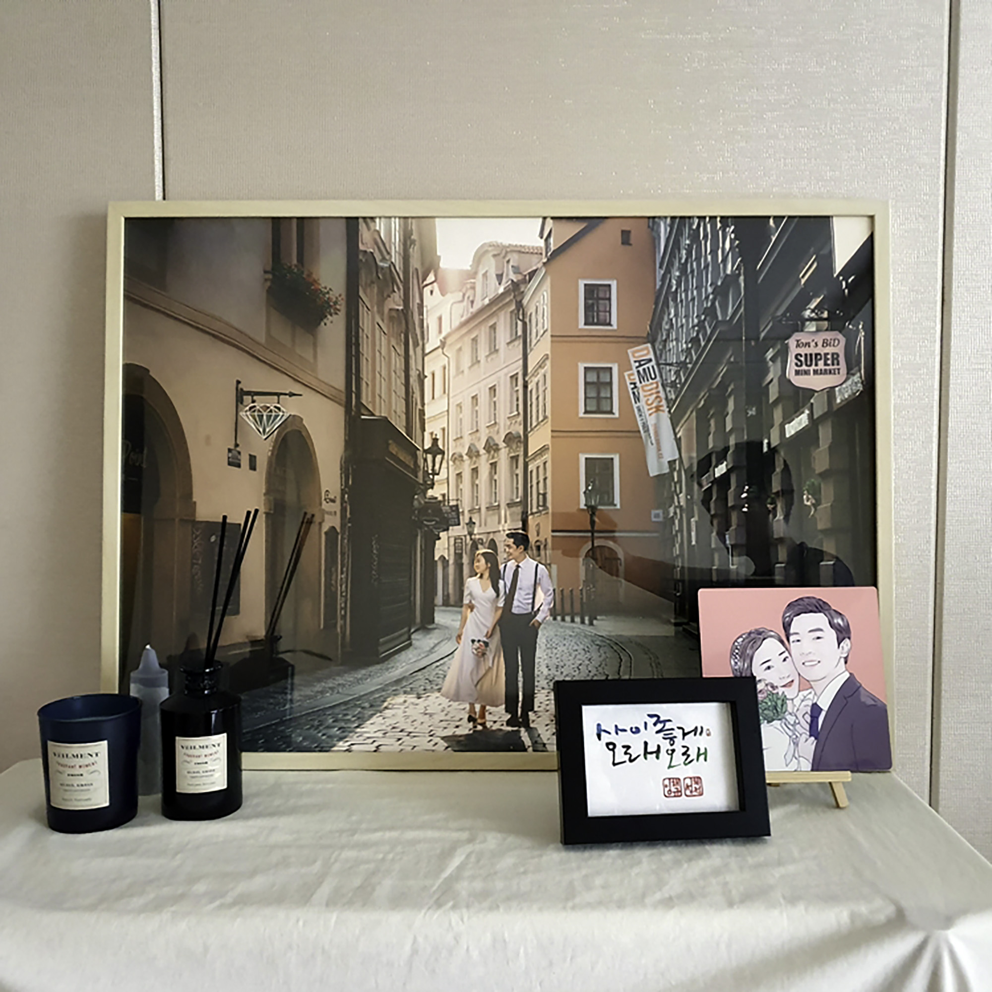 사진인화 대형 그림 캔버스 인쇄 스마트폰 출력 웨딩 포스터 보정 결혼 액자 A2 무광