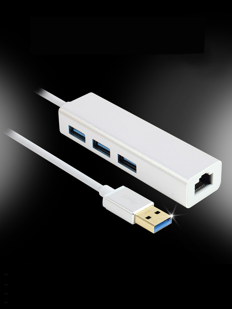 넥시 NX-UH3P1L USB허브 USB3.0 3포트 기가랜1포트 NX409-1 - 상품 이미지