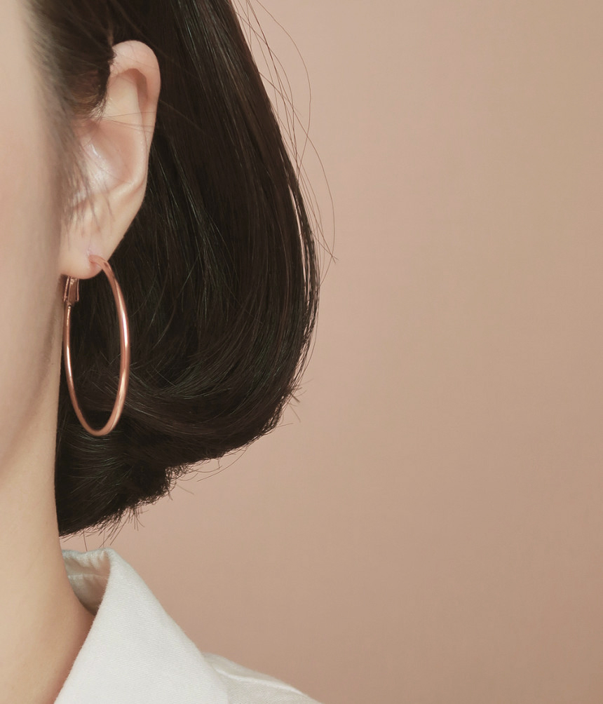 🖤써지컬(6size)🖤당일발송! 원터치 써지컬스틸 링귀걸이 3cm/4cm/5cm/6cm/7cm/8cm 상세 이미지 20