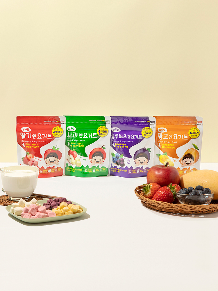 퓨어잇 동결건조 과일 엔 요거트 큐브 4봉세트 아이과자 유아 간식