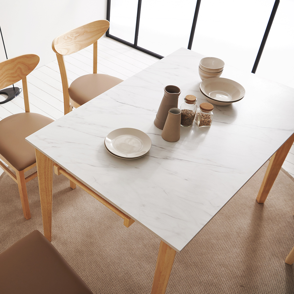 보니애가구 라일라 1200 통세라믹 원목 프레임 4인용 식탁 테이블단품