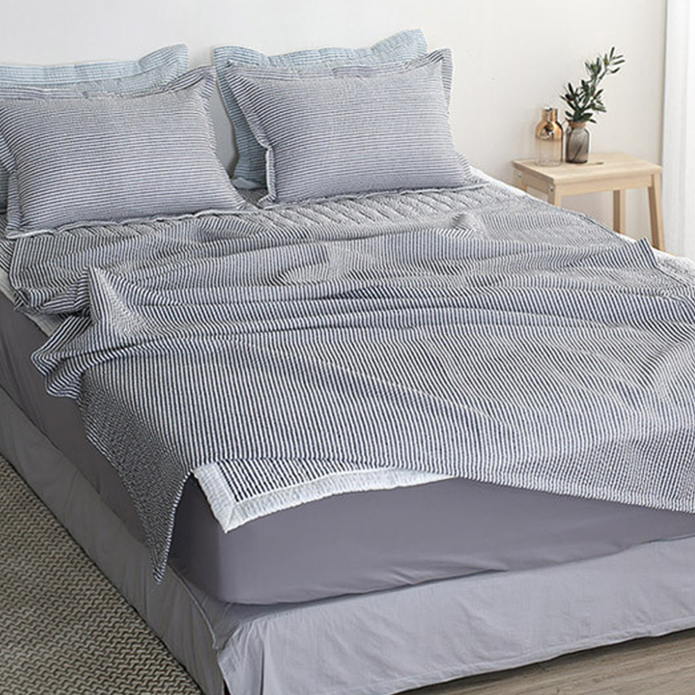 얇은 홑이불 시어서커 미니체크 여름이불 단품