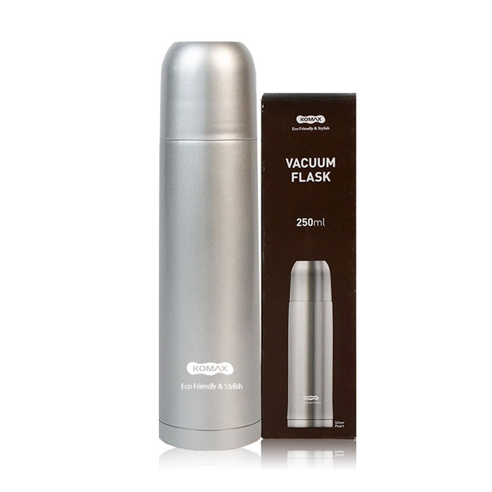 코멕스 스테인레스 원터치 휴대용 텀블러 보온병 250ml - 메인 이미지