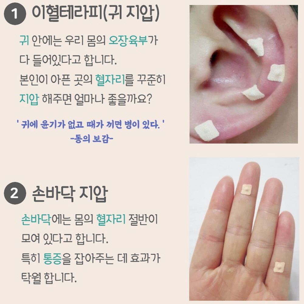 1+1 귀 지압 패치 스톤 다이어트 이혈침 혈자리 이혈기석 이혈테라피 스틱 귀침 이미지 8