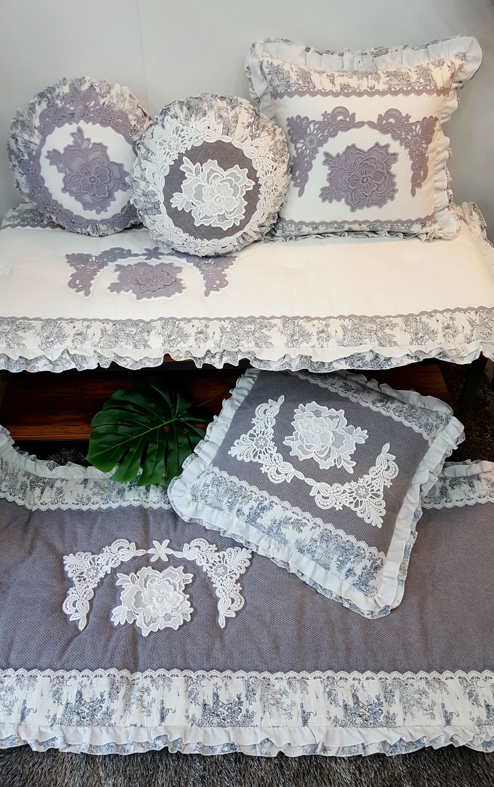 프렌치뜨왈 쇼파패드 4인용 3인용 돌쇼파패드 소파덮개 맞춤 제작