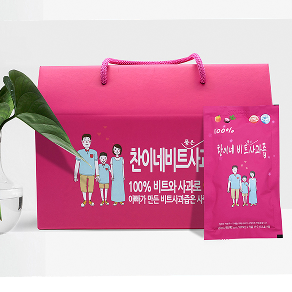 찬이네과수원 비트사과즙 100ml 30포 첨가물제로 아기사과즙 이미지 8