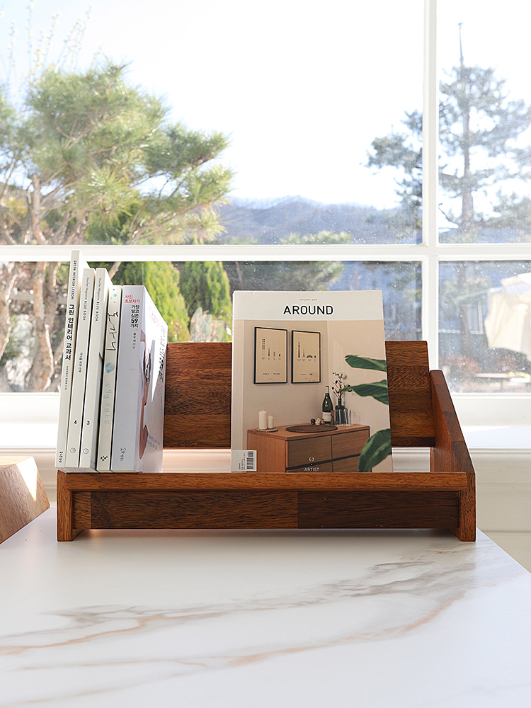 원목 책꽂이 간이 책상 선반 스탠드 미니 책꽂이 500 SL077