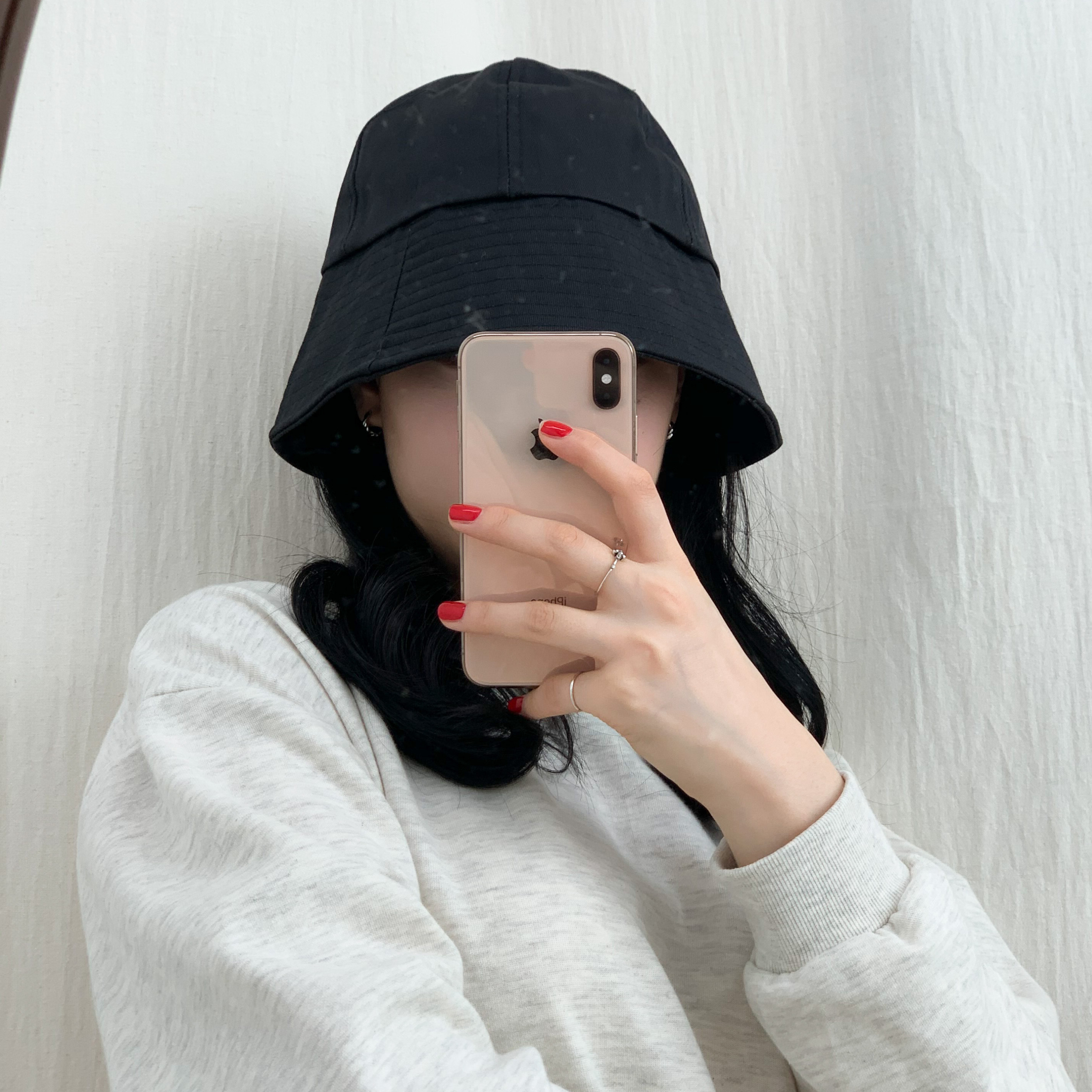 [당일출고!!/1+1] 캐주얼 둥근 버킷햇 벙거지 코튼 챙 벙거지 모자 3color 상세 이미지 17