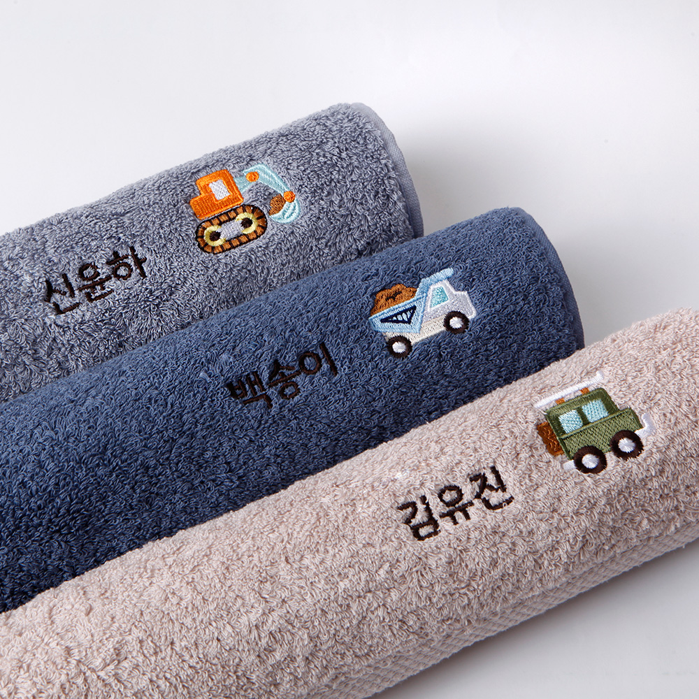 [주문제작]세면타월 송월 탈것들 01 소방차 180g White - 상세 이미지 2