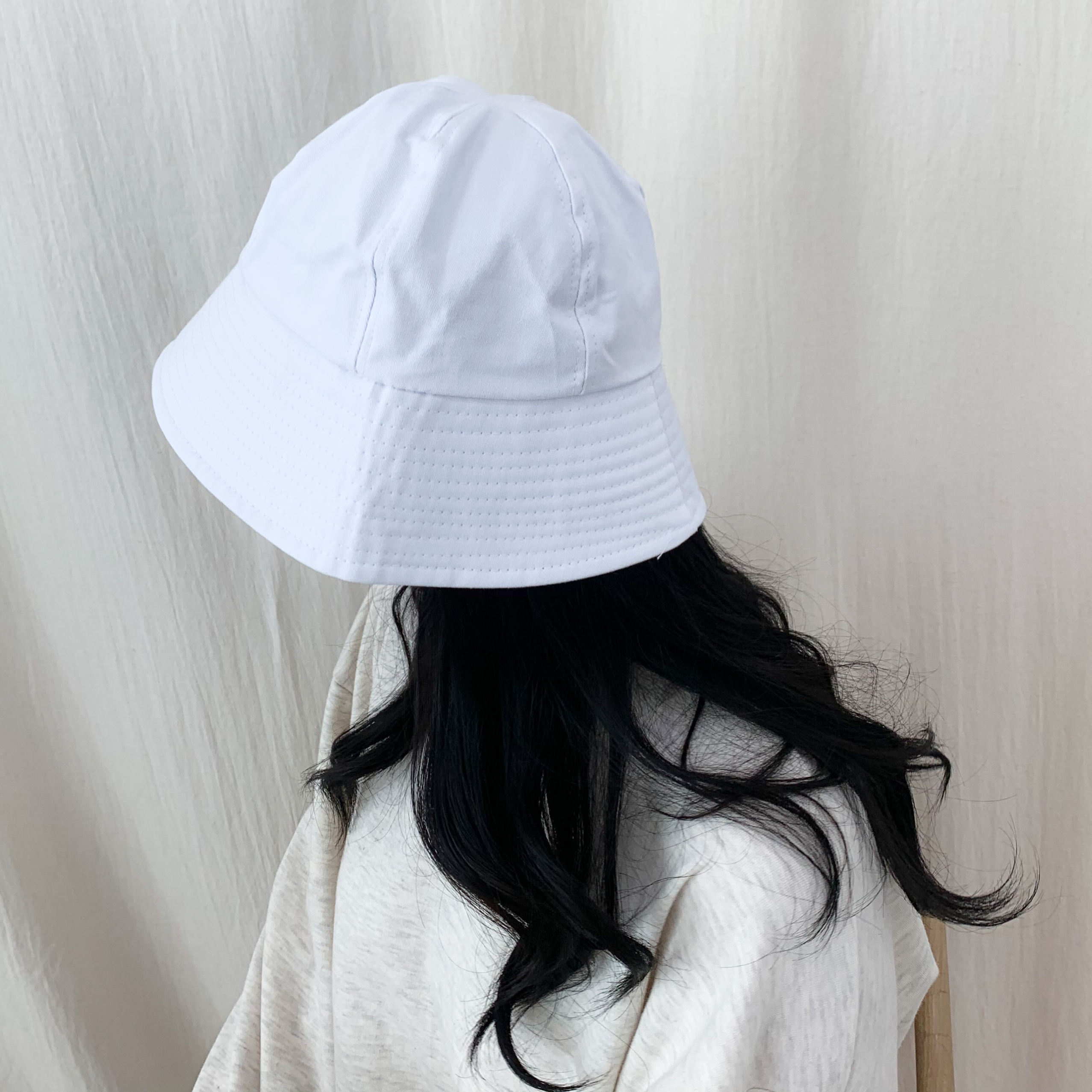 [당일출고!!/1+1] 캐주얼 둥근 버킷햇 벙거지 코튼 챙 벙거지 모자 3color 상세 이미지 29