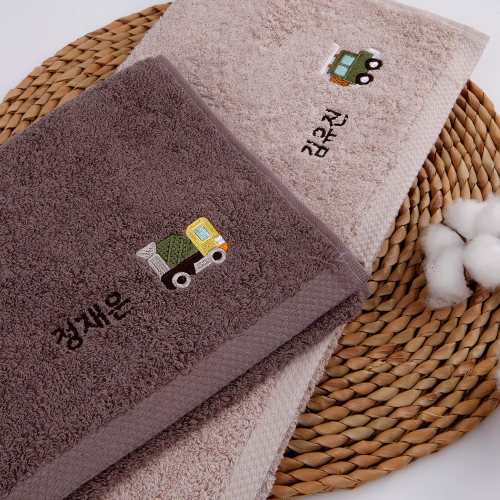 [주문제작]세면타월 송월 탈것들 01 소방차 180g White - 상세 이미지 5