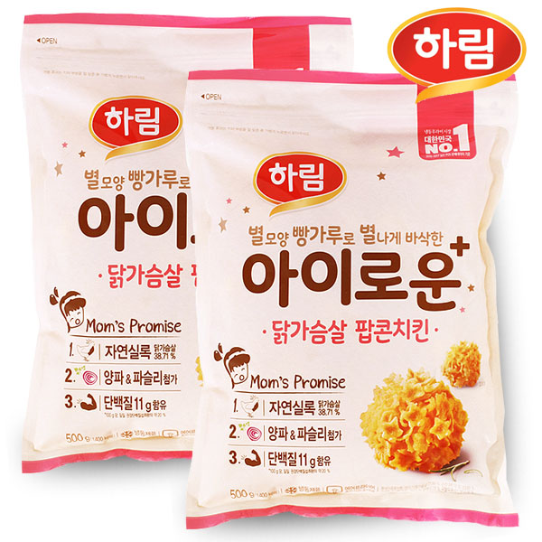 하림 아이로운 닭가슴살 팝콘 치킨 500g 2개 : 푸드뱅크주식회사