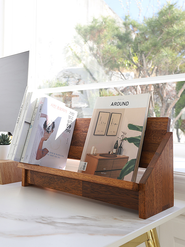 원목 책꽂이 간이 책상 선반 스탠드 미니 책꽂이 500 SL077