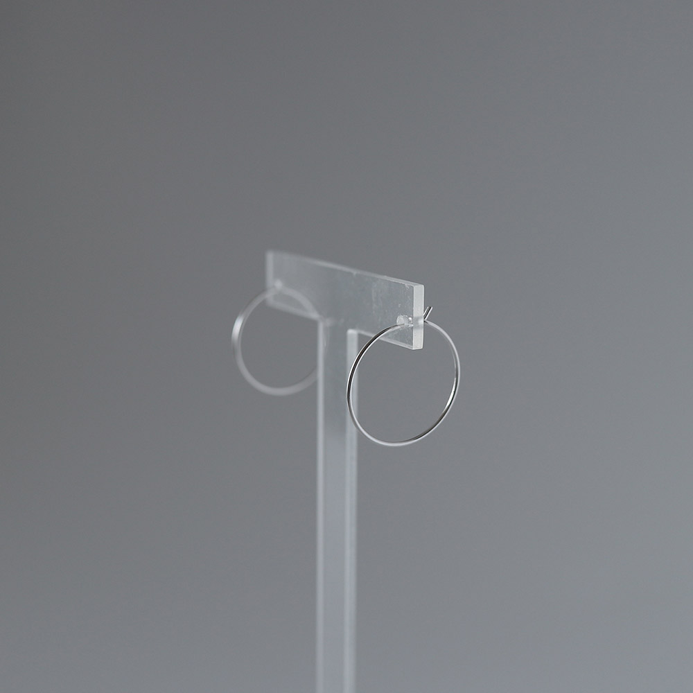 [무배] 92.5 silver _ 2cm, 가볍고 얇은 실버 링 귀걸이 (골드, 로즈골드, 실버 3 color) 이미지 3
