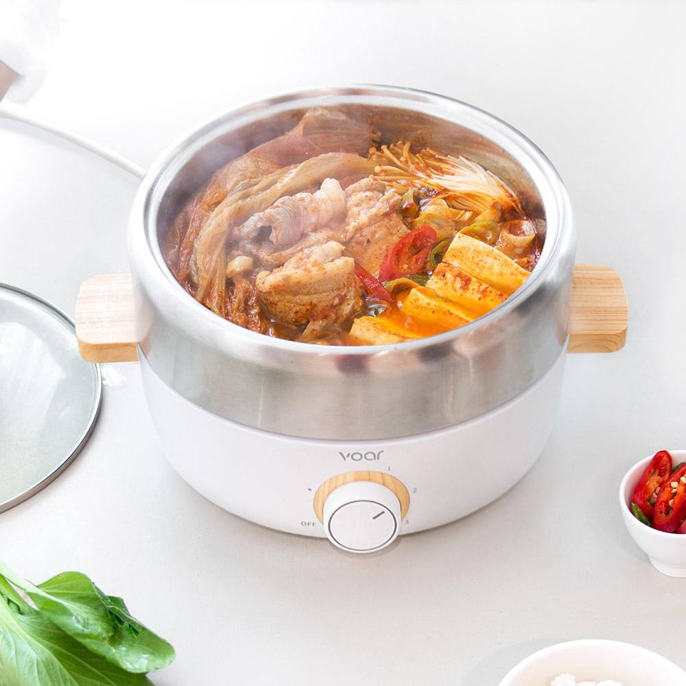 보아르 혼요 멀티쿠커 분리형 전기 샤브샤브 전골 냄비 만능 스마트 쿠커 그릴팬 핫플레이트