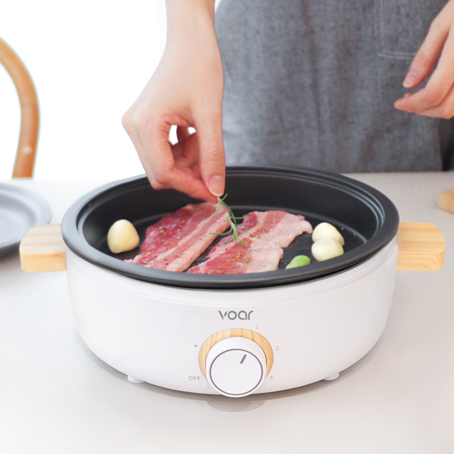 보아르 혼요 멀티쿠커 분리형 전기 샤브샤브 전골 냄비 만능 스마트 쿠커 그릴팬 핫플레이트