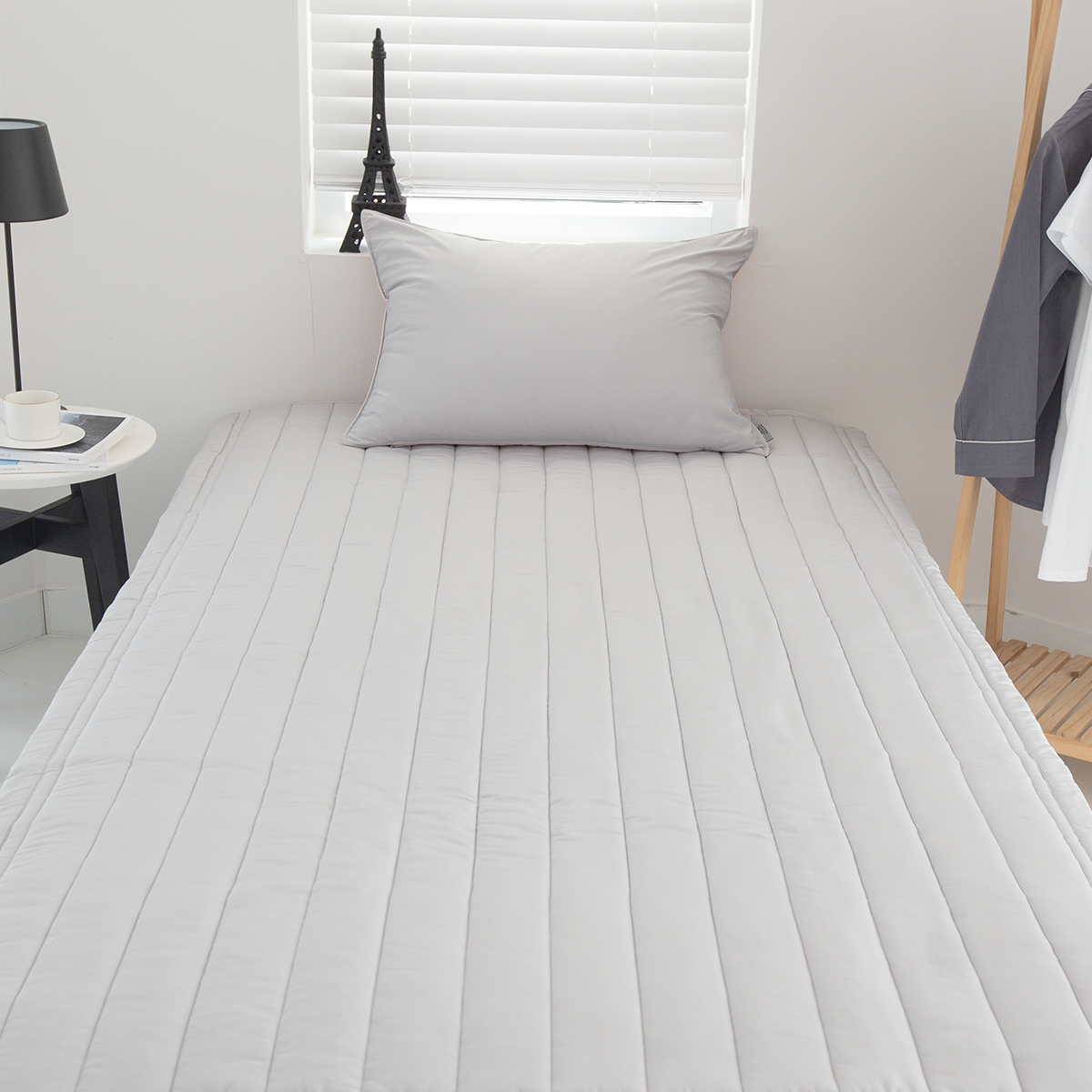 알러지케어 무지그레이 누빔 매트리스 이불패드 SS/Q