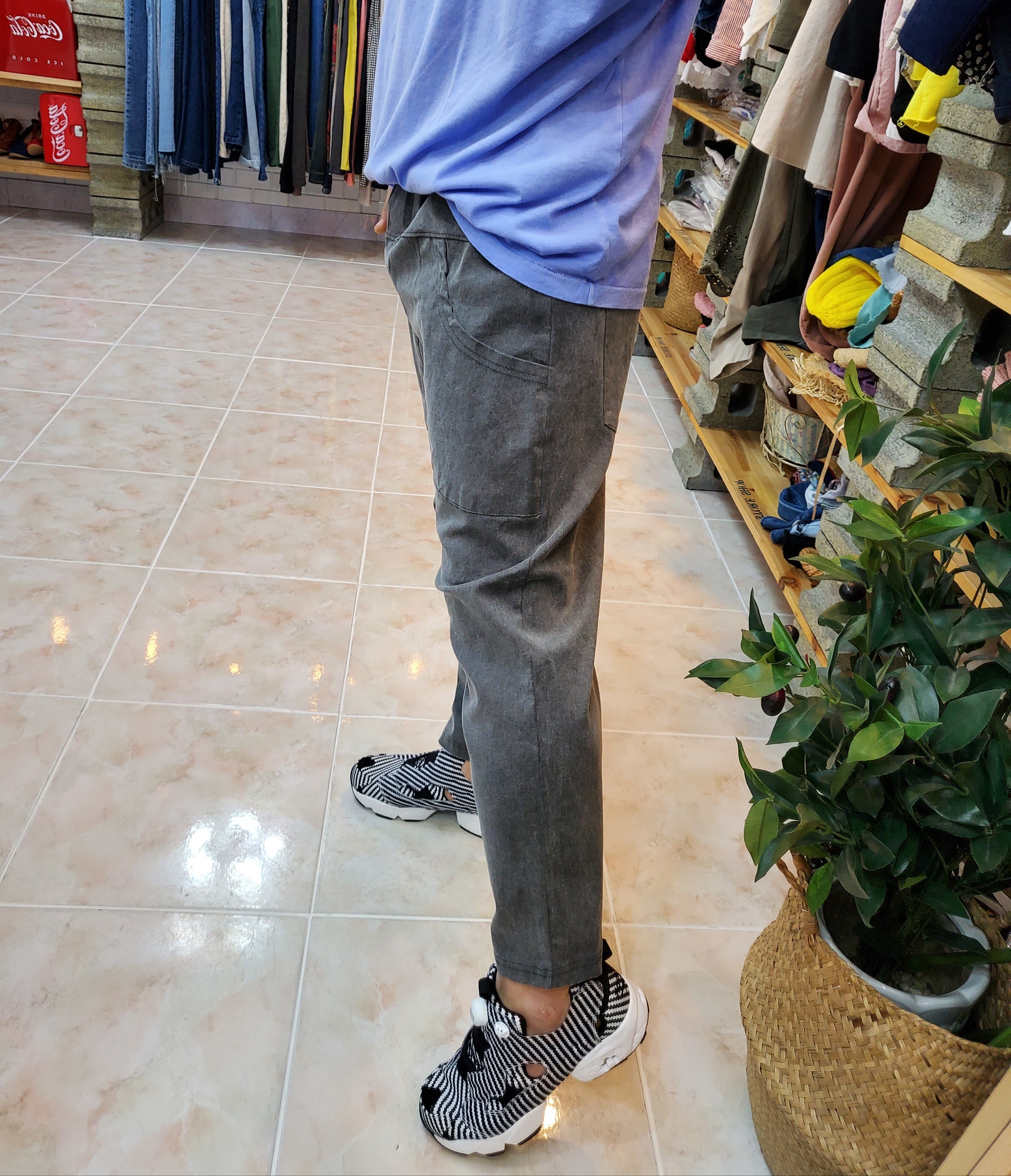 피그워싱 면 남여 배기바지 - 상세 이미지 4