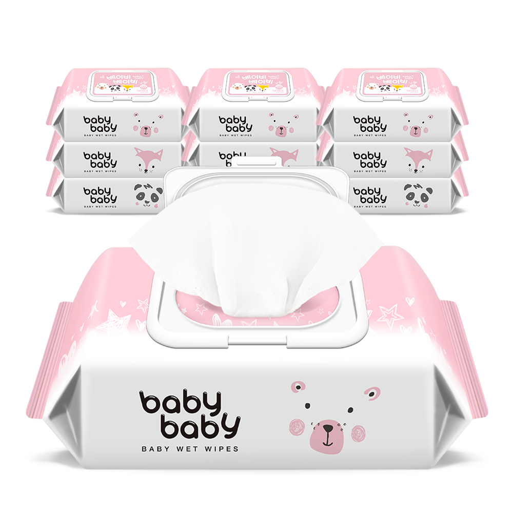 베이비베이비 트윙클 대용량 캡형 아기물티슈 120매, 10개