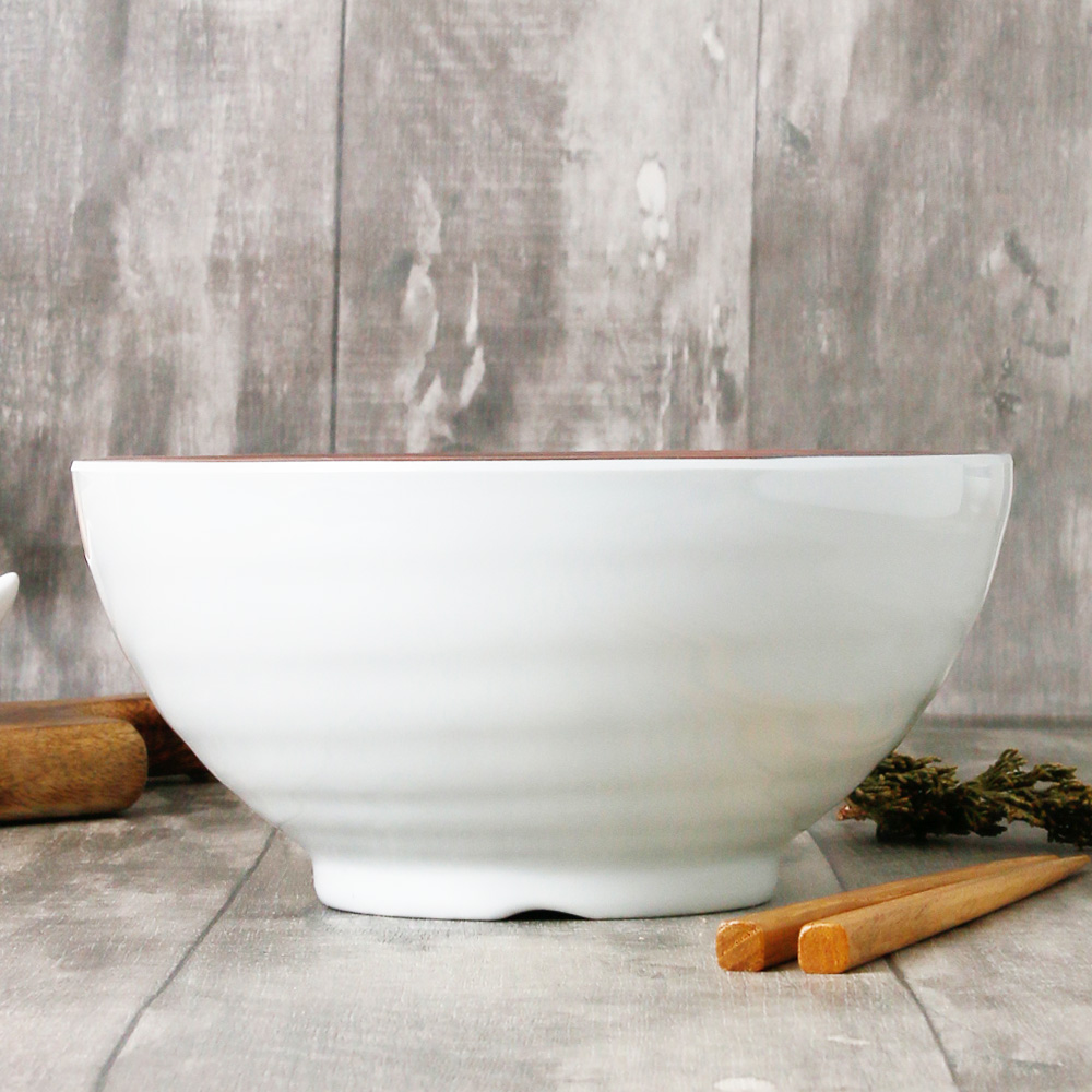 일식 멜라민 면기 일본 라멘 우동 마라탕 짜장면 우동기 그릇 18.7cm, 블루체크 - 상세 이미지 2