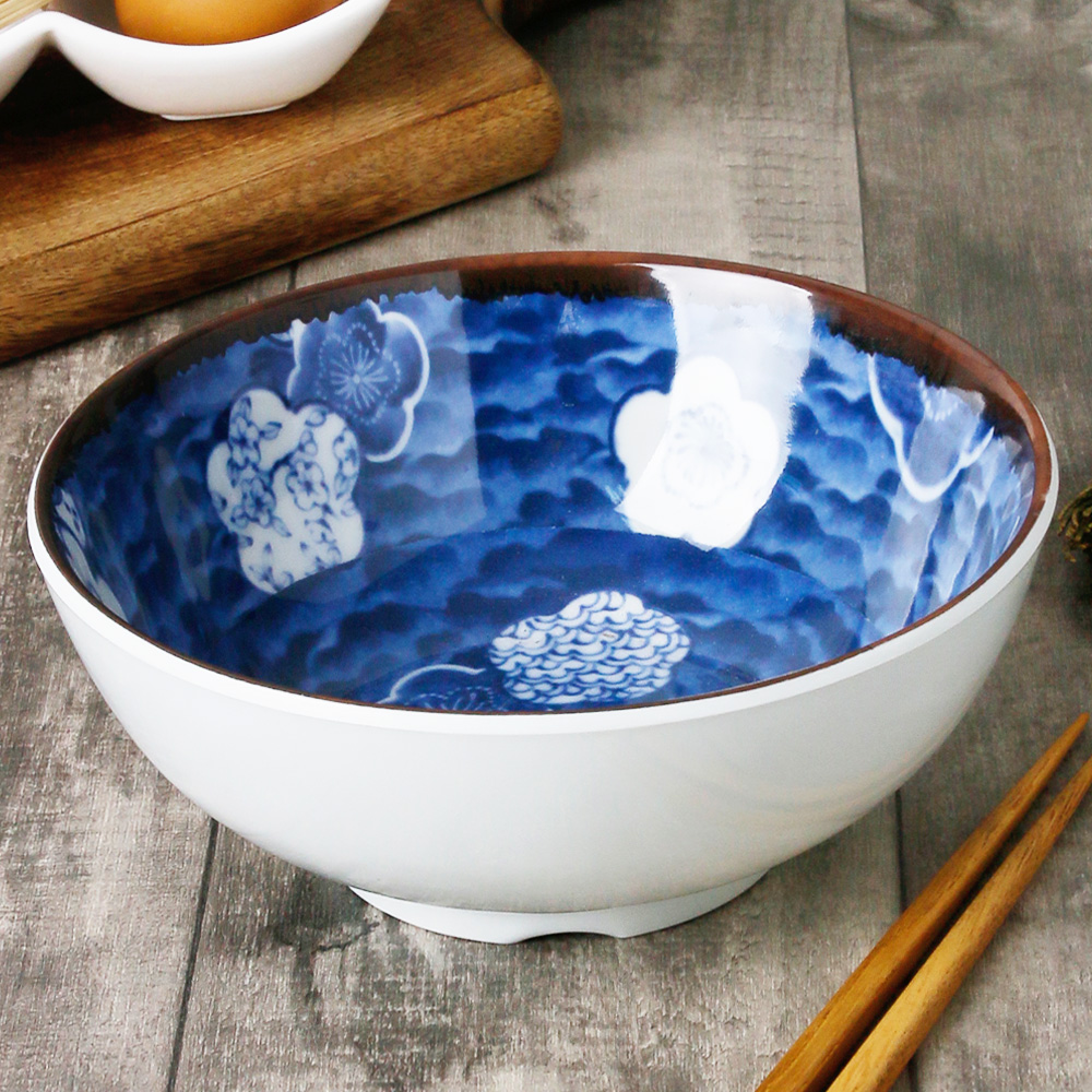 일식 멜라민 면기 일본 라멘 우동 마라탕 짜장면 우동기 그릇 17.8cm, 매화 - 상세 이미지 2