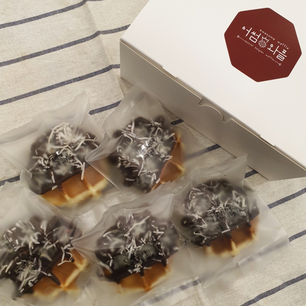 벨기에와플 초코넛 50g 10개입 초코와 코코넛의 만남 아침식사대용 등산간식 - 상세 이미지 4