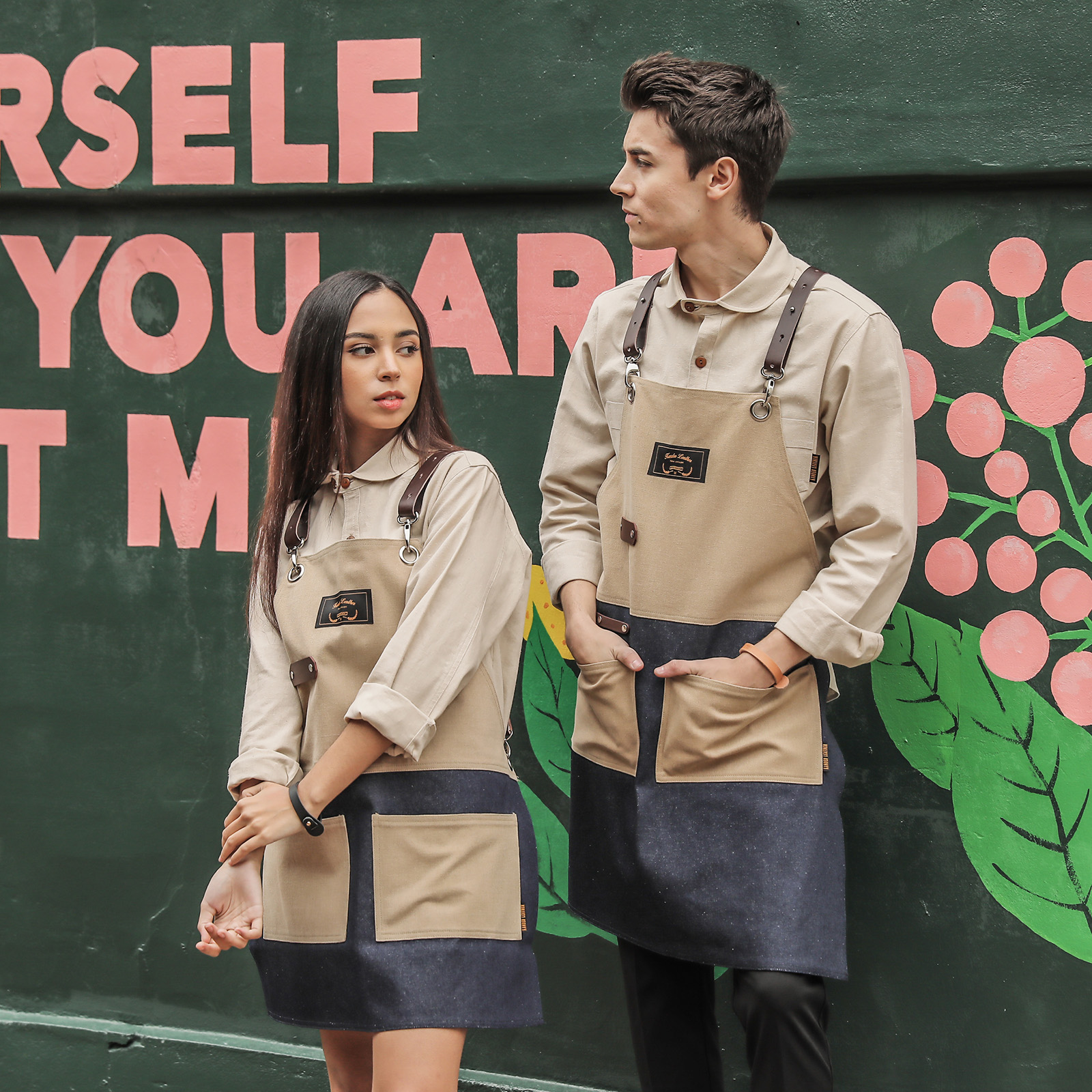 칸데오레더 레미 피넛 미용앞치마