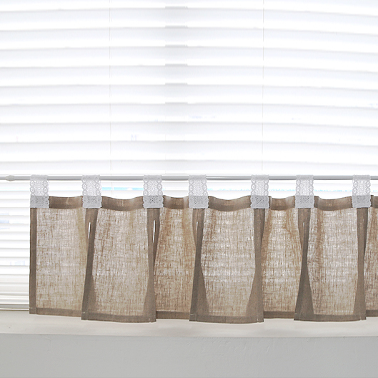 내추럴 미니 주방 바란스 작은창 선반 가리개 발란스커튼