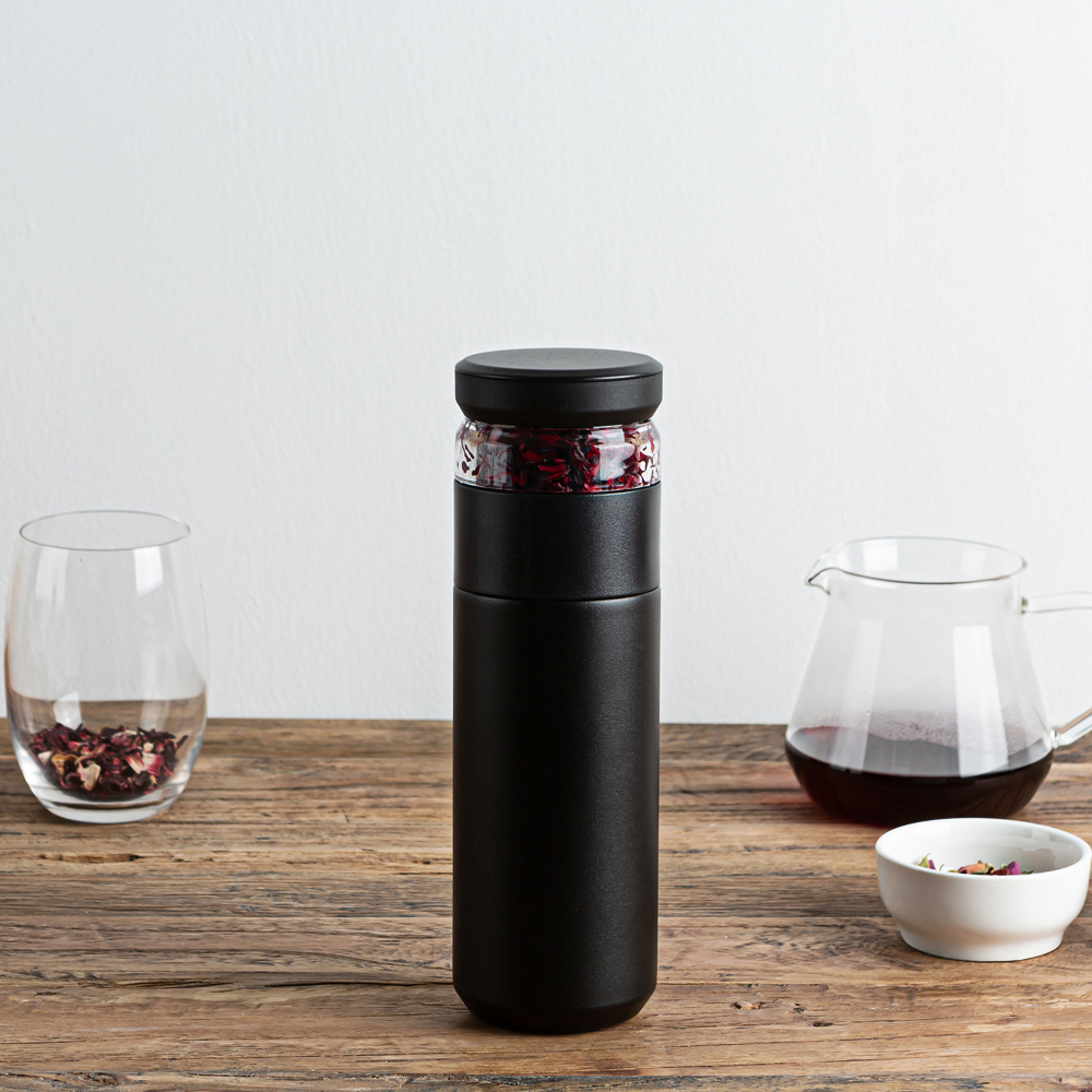 칼딘 클린 티 텀블러 보온보냉 미니 스텐 텀블러 400ml, 블랙 - 상세 이미지 4