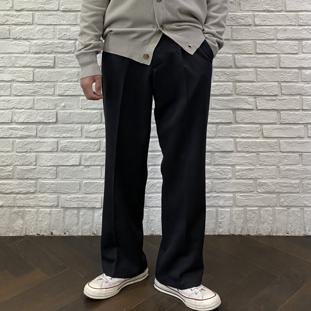 남자 롱 세미 와이드 스판 슬랙스 바지 블랙 베이지 - 상세 이미지 4