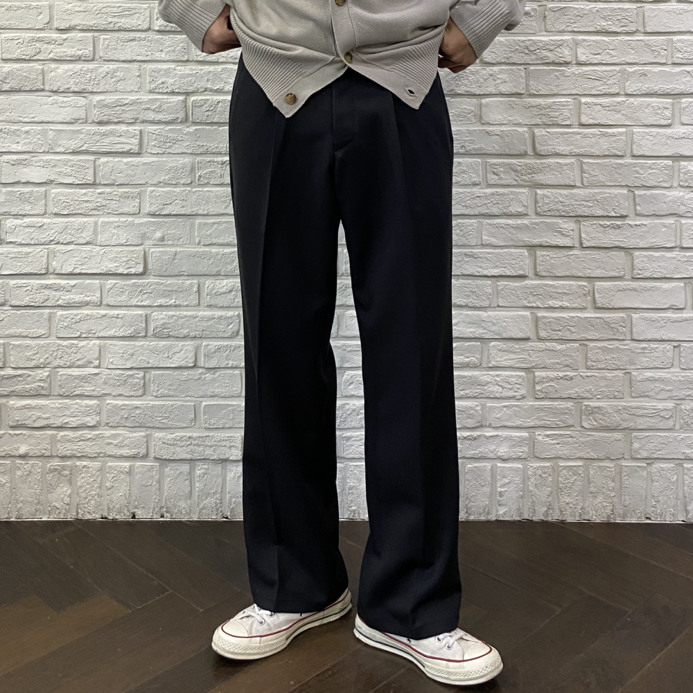 남자 롱 세미 와이드 스판 슬랙스 바지 블랙 베이지 - 상세 이미지 3