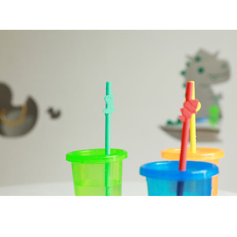 이크 실리콘 빨대 실제 사용 모습