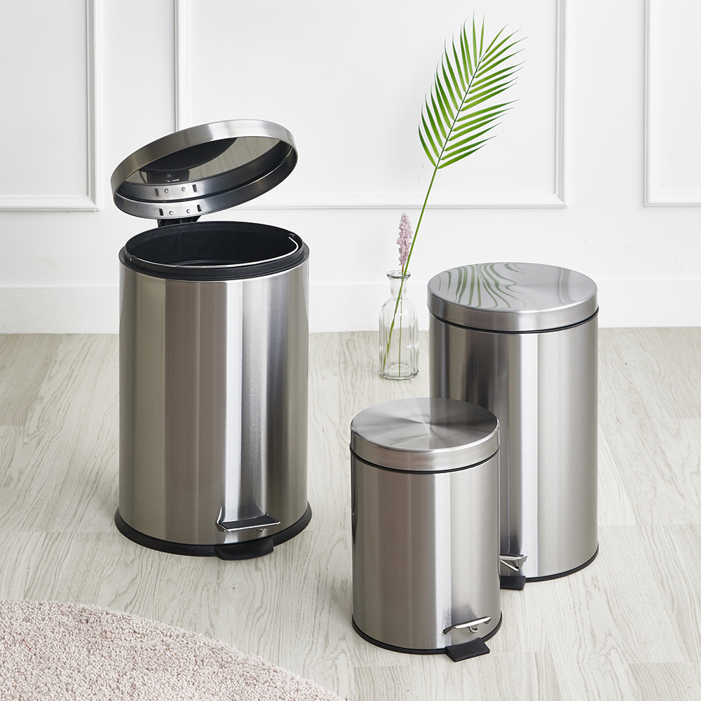 할메이드 종량제 무소음 원형 페달 휴지통 쓰레기통 5L - 상세 이미지 2
