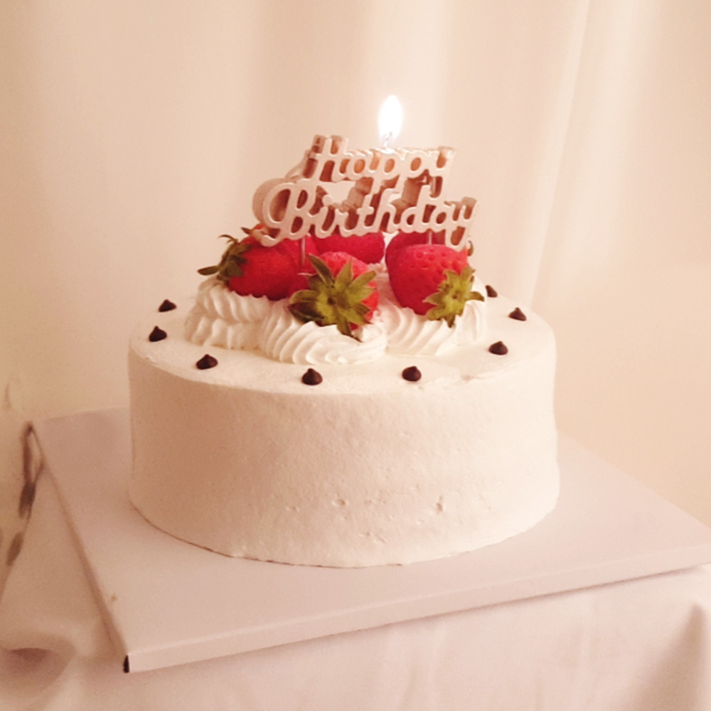 파스텔 초 HBD 생일파티 레터링 케이크 초 이미지 3