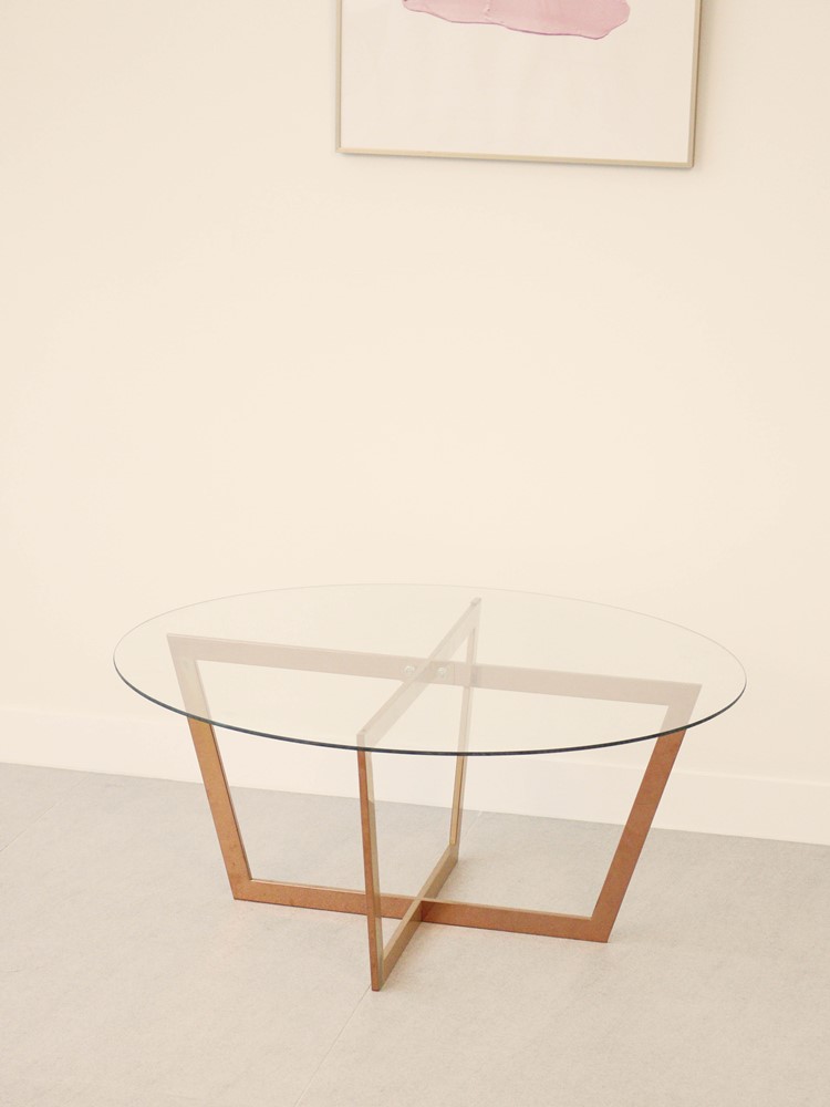 마블 골드 대리석 원형 쇼파 테이블